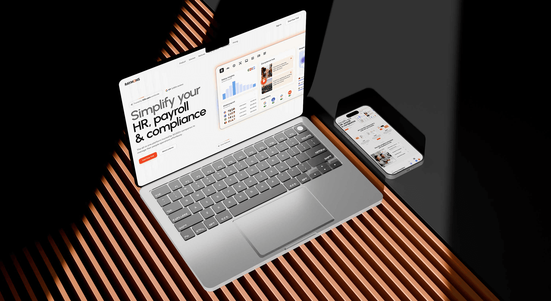 HR, Payroll & Compliance SaaS Dashboard Design